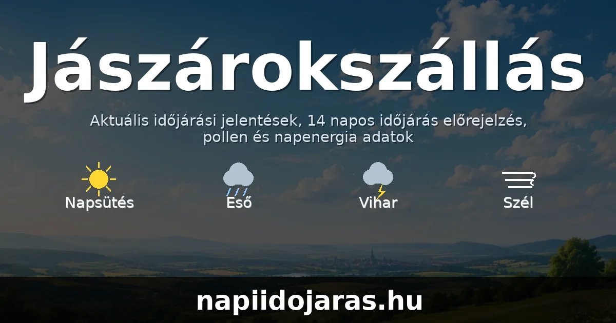 Jászárokszállás időjárás aktuális előrejelzés – napiidojaras.hu