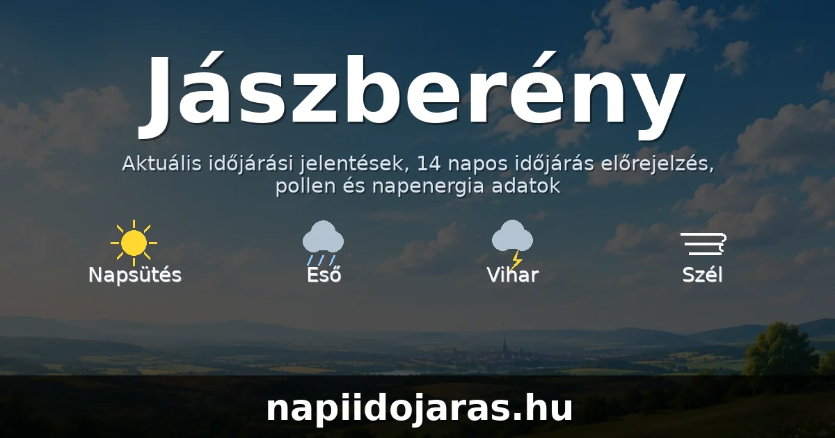 Jászberény időjárás aktuális előrejelzés – napiidojaras.hu