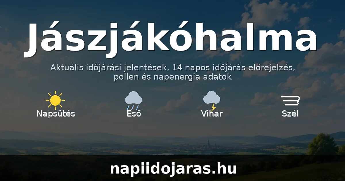 Jászjákóhalma időjárás aktuális előrejelzés – napiidojaras.hu