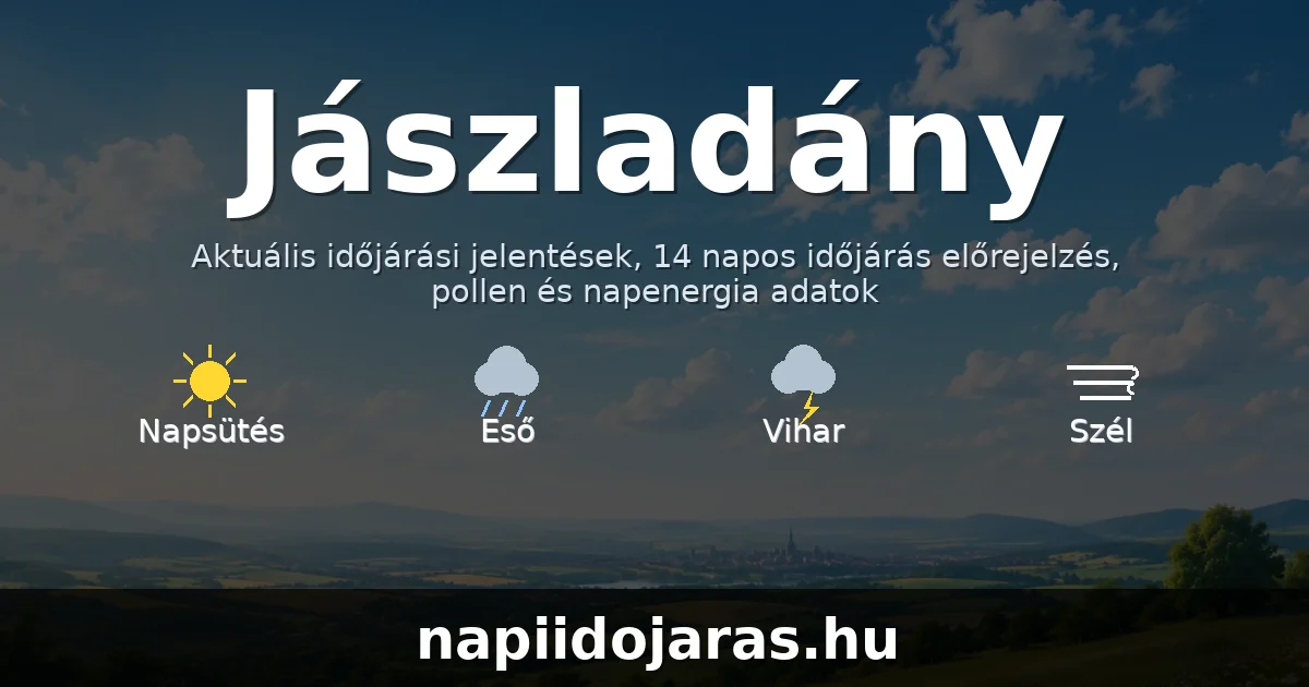 Jászladány időjárás aktuális előrejelzés – napiidojaras.hu