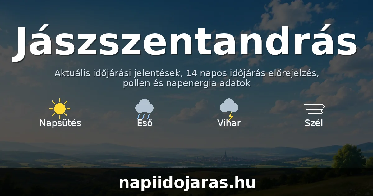 Jászszentandrás időjárás aktuális előrejelzés – napiidojaras.hu