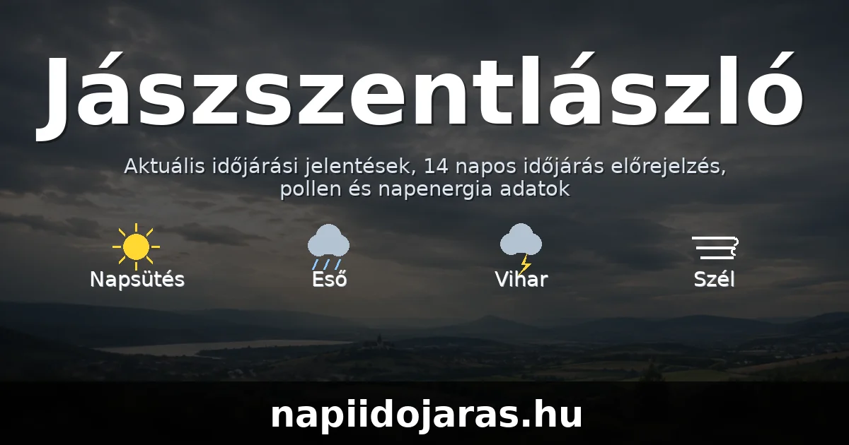 Jászszentlászló időjárás aktuális előrejelzés – napiidojaras.hu