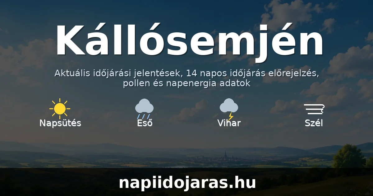 Kállósemjén időjárás aktuális előrejelzés – napiidojaras.hu
