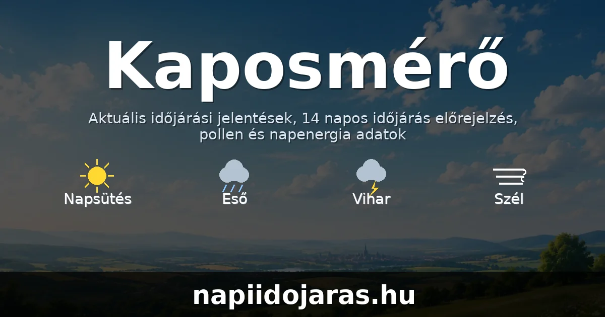 Kaposmérő időjárás aktuális előrejelzés – napiidojaras.hu