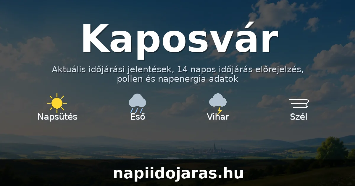 Kaposvár időjárás aktuális előrejelzés – napiidojaras.hu