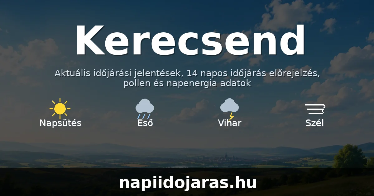 Kerecsend időjárás aktuális előrejelzés – napiidojaras.hu