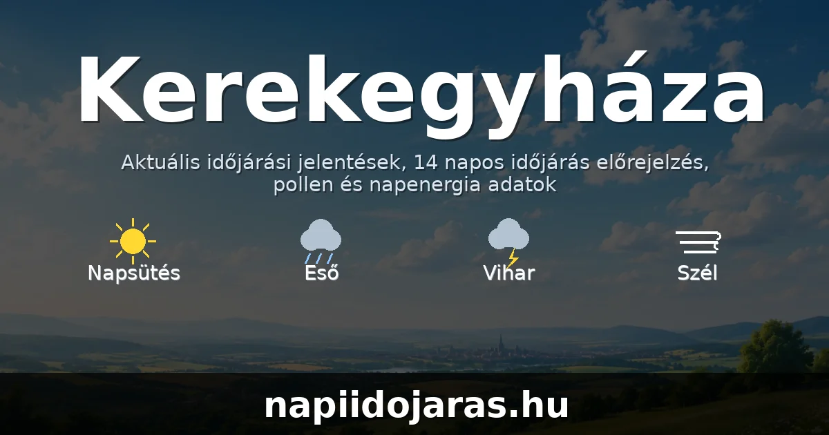 Kerekegyháza időjárás aktuális előrejelzés – napiidojaras.hu