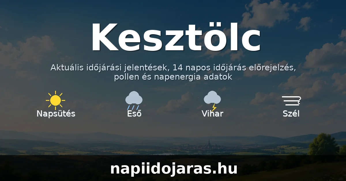 Kesztölc időjárás aktuális előrejelzés – napiidojaras.hu