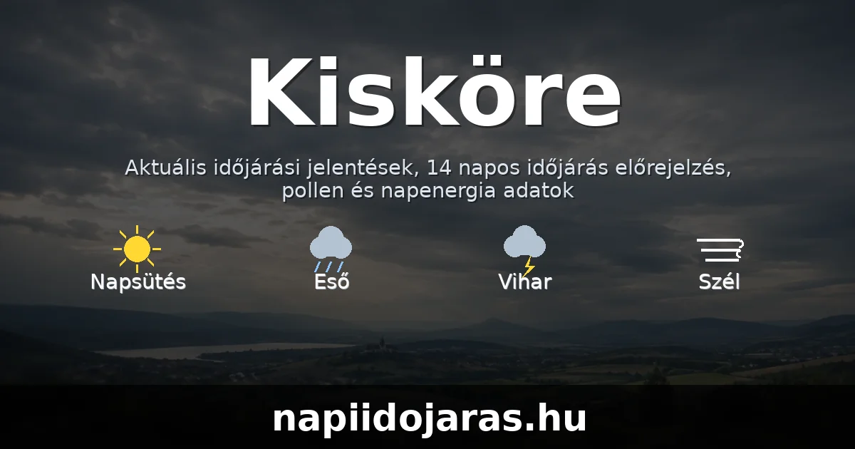 Kisköre időjárás aktuális előrejelzés – napiidojaras.hu