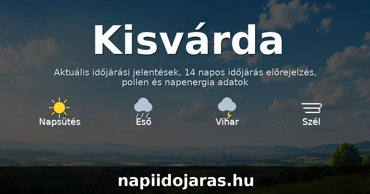 Kisvárda időjárás aktuális előrejelzés – napiidojaras.hu
