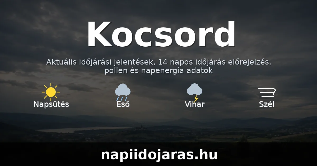Kocsord időjárás aktuális előrejelzés – napiidojaras.hu