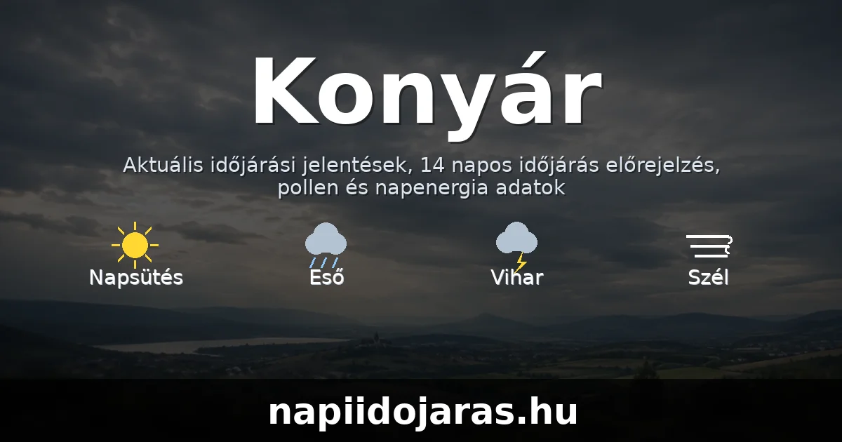 Konyár időjárás aktuális előrejelzés – napiidojaras.hu