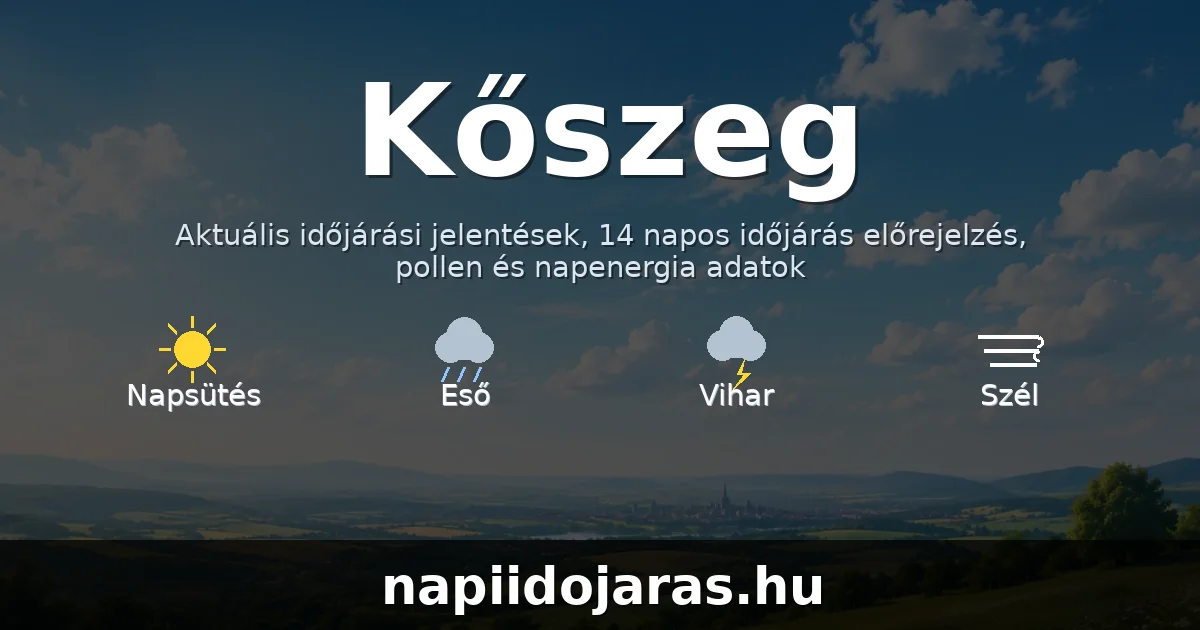 Kőszeg időjárás aktuális előrejelzés – napiidojaras.hu