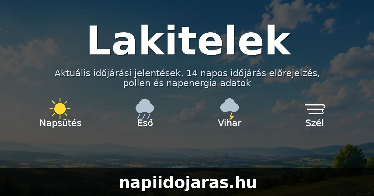 Lakitelek időjárás aktuális előrejelzés – napiidojaras.hu