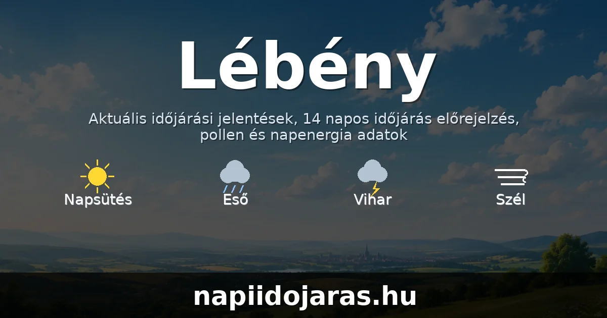 Lébény időjárás aktuális előrejelzés – napiidojaras.hu