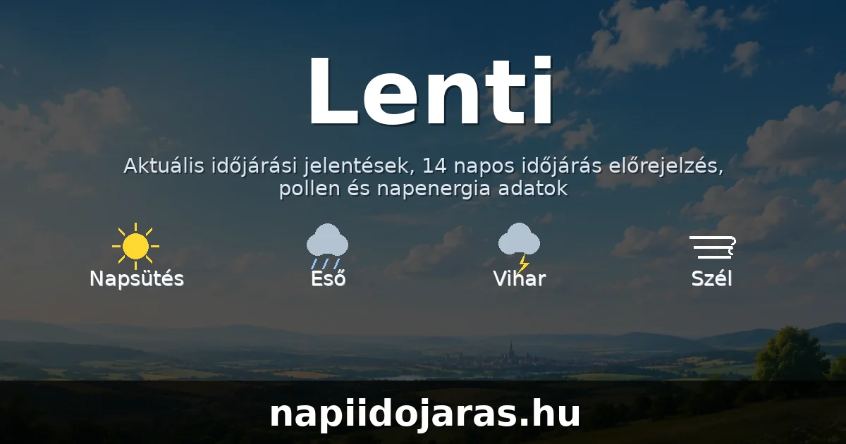 Lenti időjárás aktuális előrejelzés – napiidojaras.hu