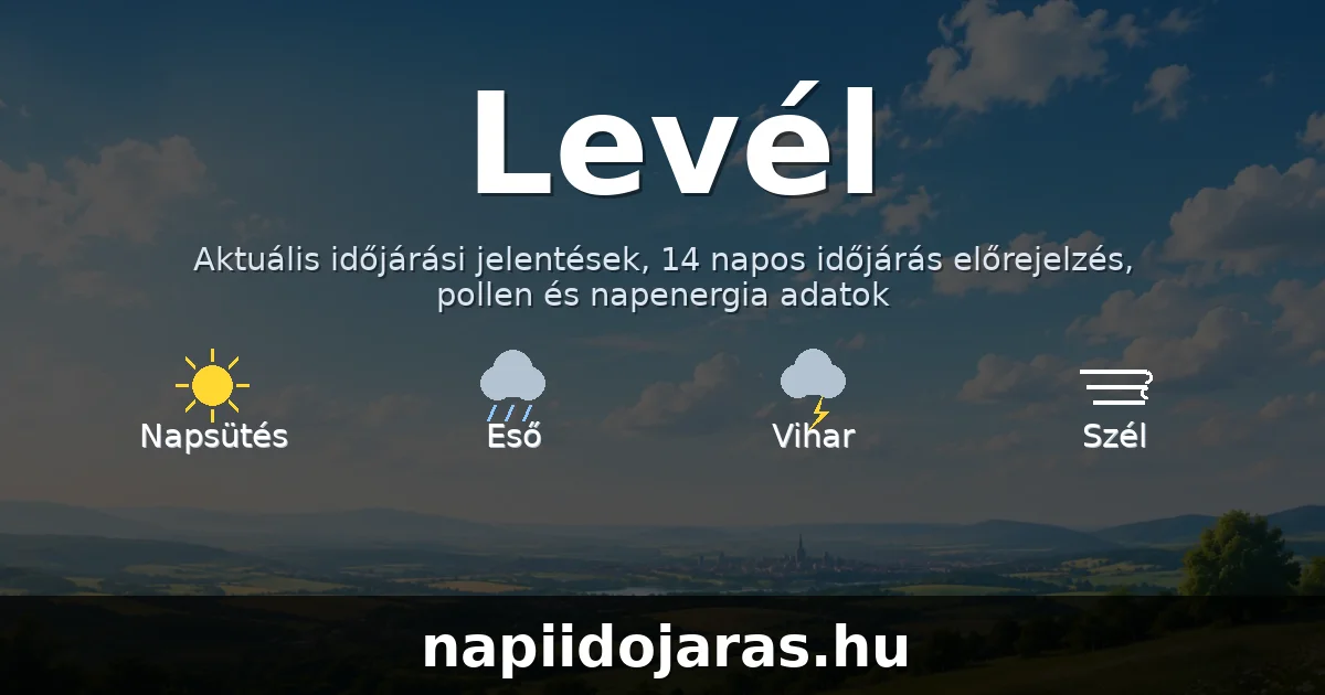 Levél időjárás aktuális előrejelzés – napiidojaras.hu