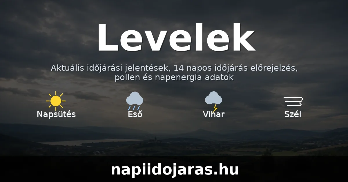Levelek időjárás aktuális előrejelzés – napiidojaras.hu