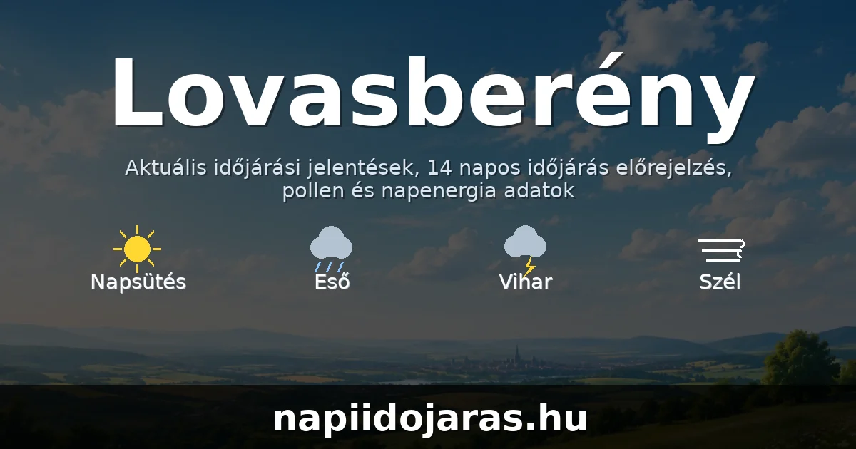 Lovasberény időjárás aktuális előrejelzés – napiidojaras.hu