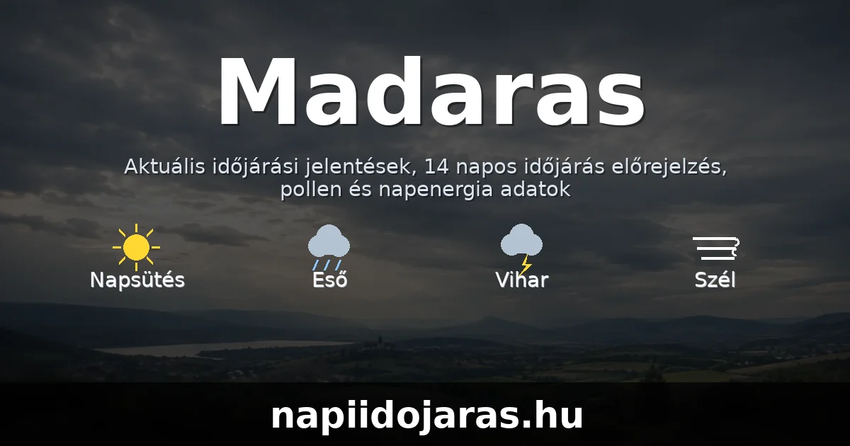 Madaras időjárás aktuális előrejelzés – napiidojaras.hu