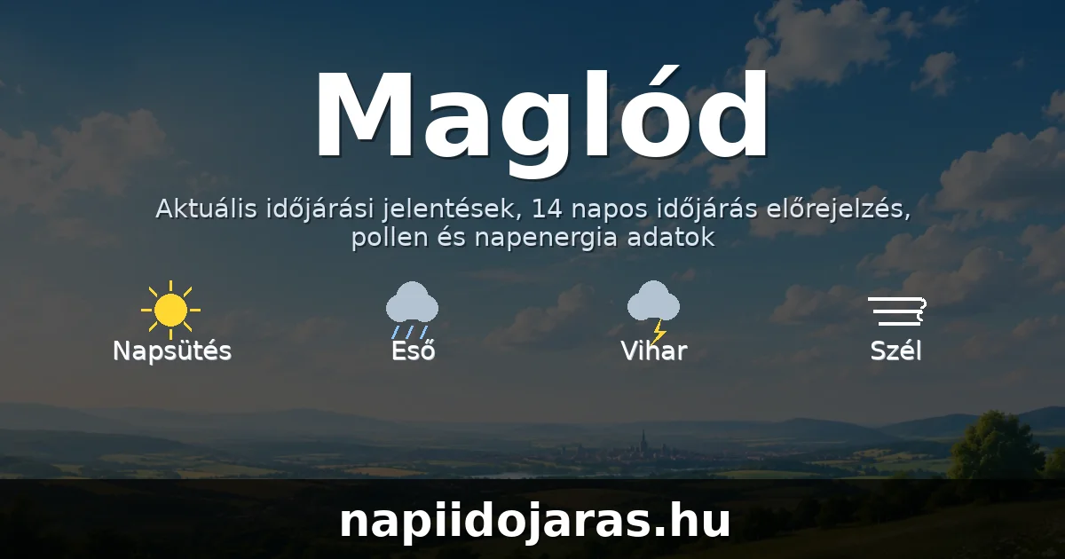Maglód időjárás aktuális előrejelzés – napiidojaras.hu