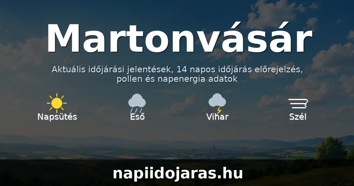 Martonvásár időjárás aktuális előrejelzés – napiidojaras.hu