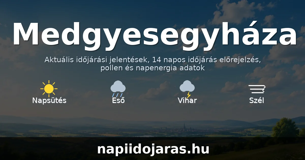 Medgyesegyháza időjárás aktuális előrejelzés – napiidojaras.hu