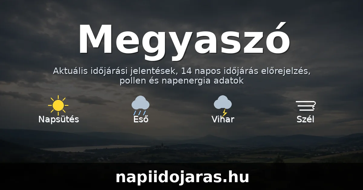 Megyaszó időjárás aktuális előrejelzés – napiidojaras.hu