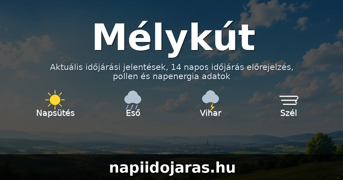 Mélykút időjárás aktuális előrejelzés – napiidojaras.hu