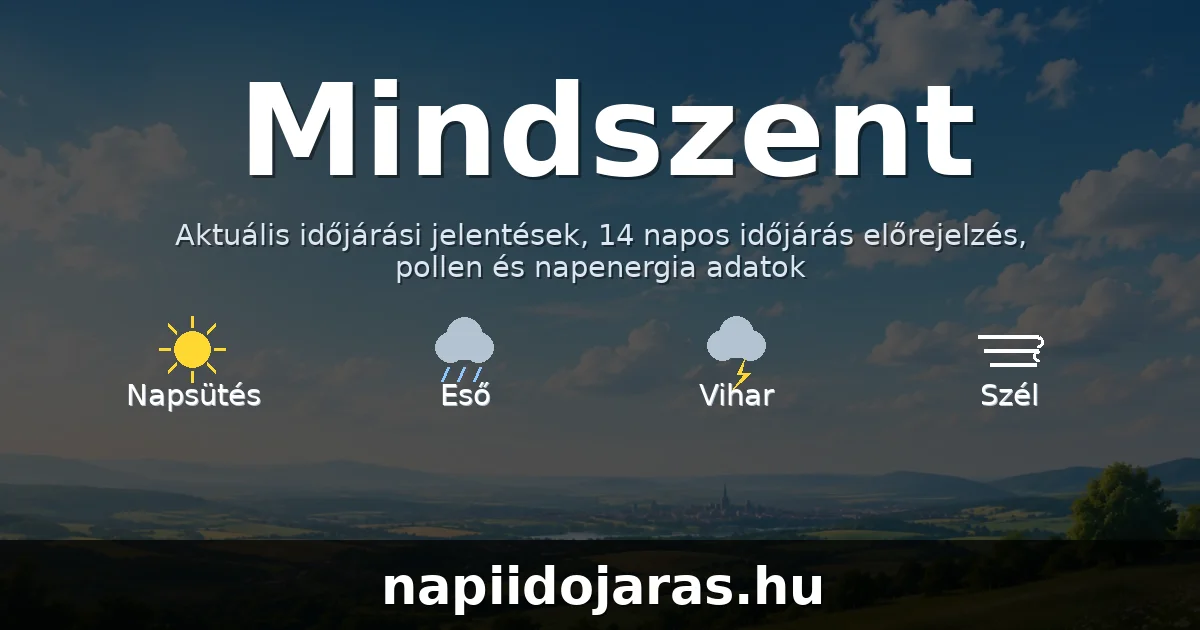 Mindszent időjárás aktuális előrejelzés – napiidojaras.hu