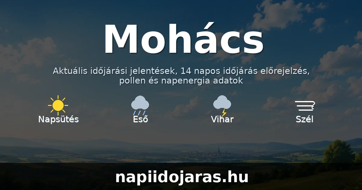 Mohács időjárás aktuális előrejelzés – napiidojaras.hu