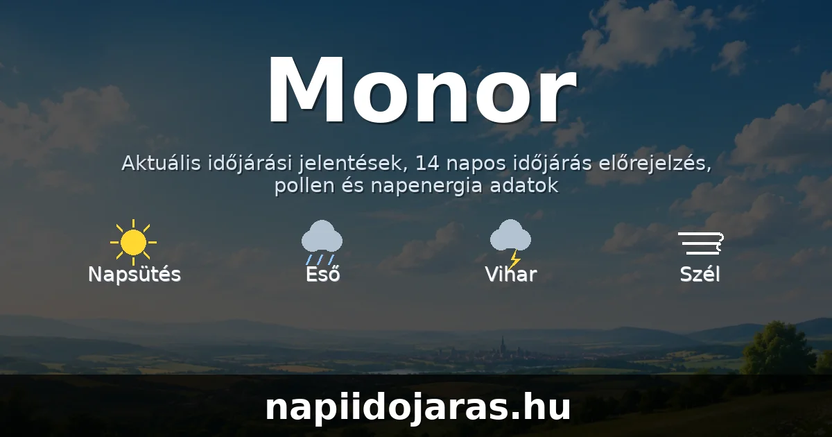 Monor időjárás aktuális előrejelzés – napiidojaras.hu