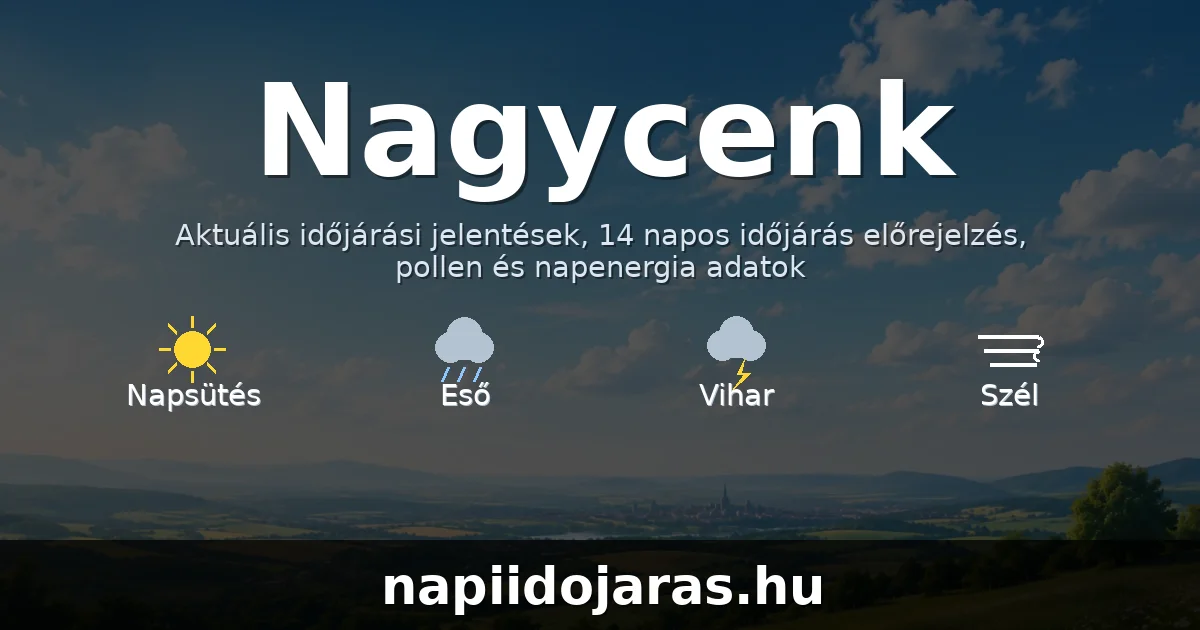 Nagycenk időjárás aktuális előrejelzés – napiidojaras.hu