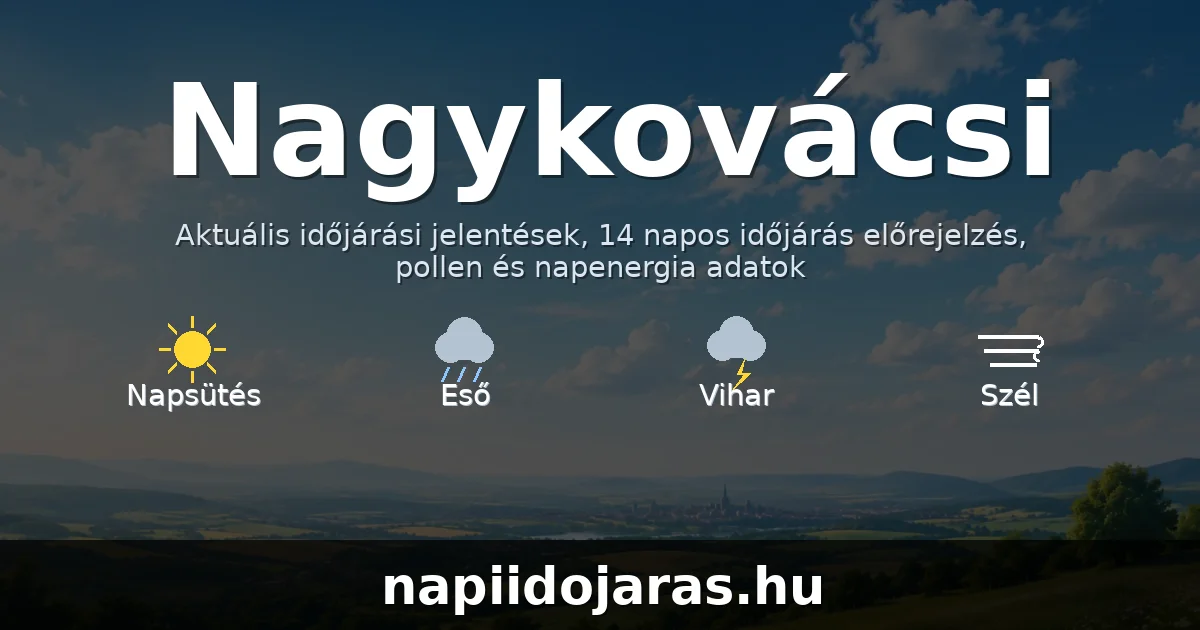 Nagykovácsi időjárás aktuális előrejelzés – napiidojaras.hu