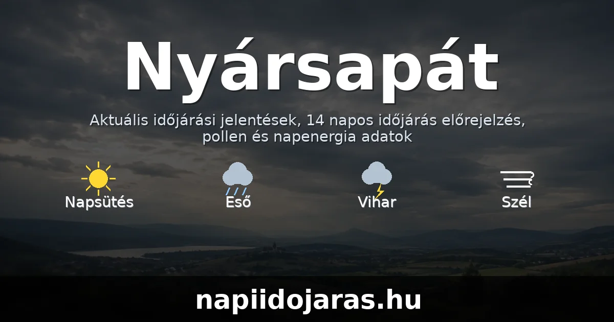 Nyársapát időjárás aktuális előrejelzés – napiidojaras.hu