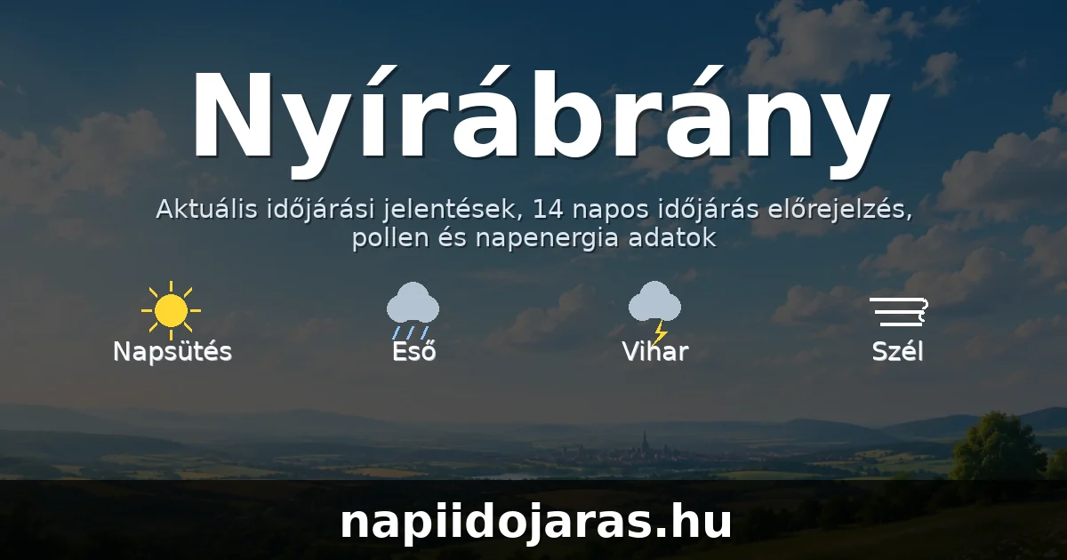 Nyírábrány időjárás aktuális előrejelzés – napiidojaras.hu