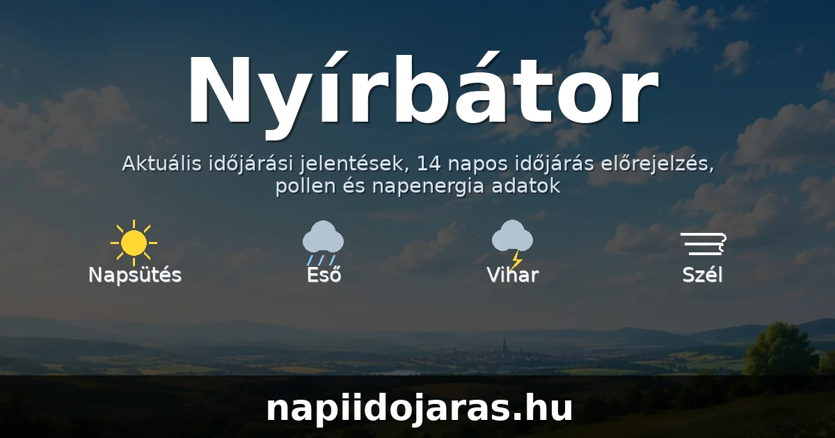 Nyírbátor időjárás aktuális előrejelzés – napiidojaras.hu