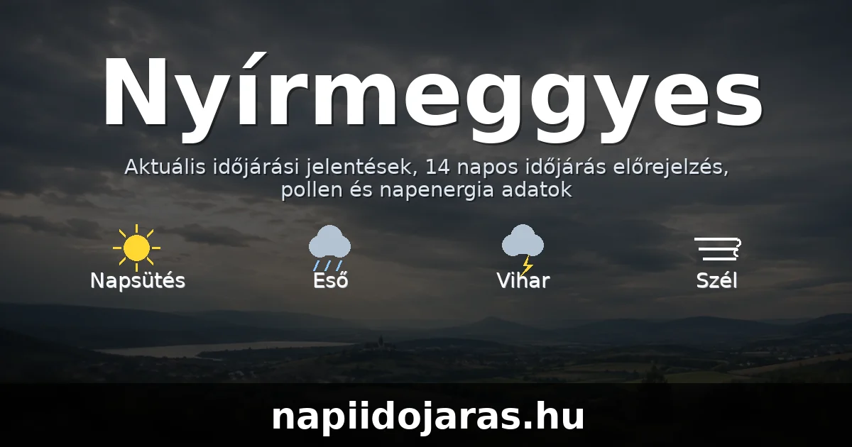 Nyírmeggyes időjárás aktuális előrejelzés – napiidojaras.hu