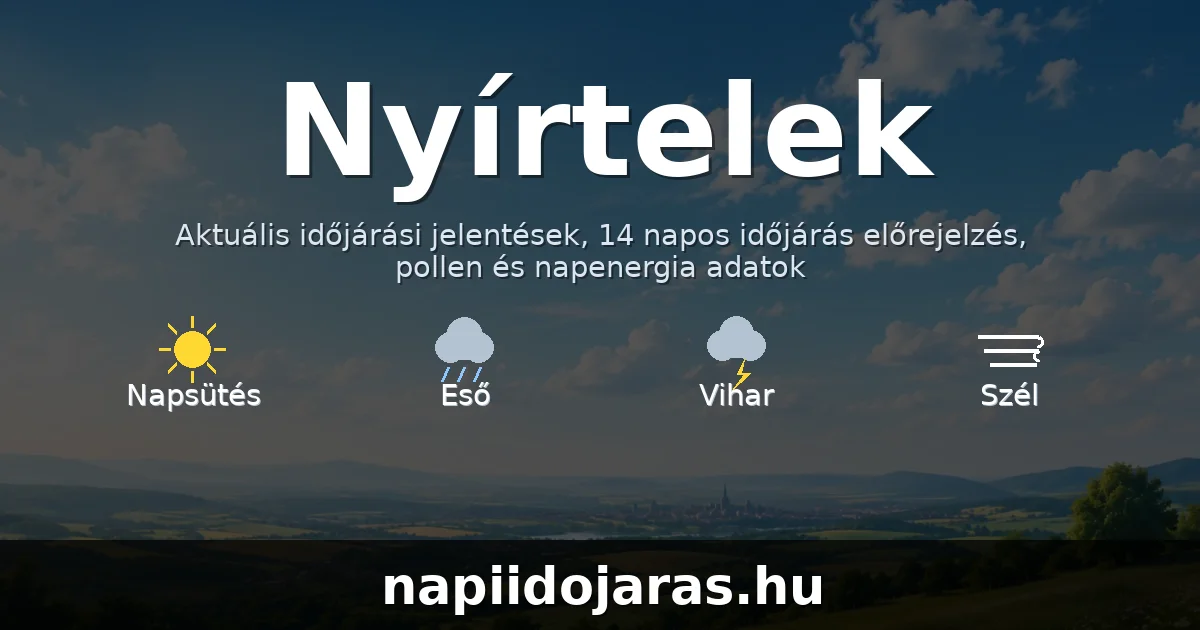 Nyírtelek időjárás aktuális előrejelzés – napiidojaras.hu