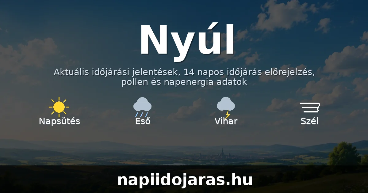 Nyúl időjárás aktuális előrejelzés – napiidojaras.hu