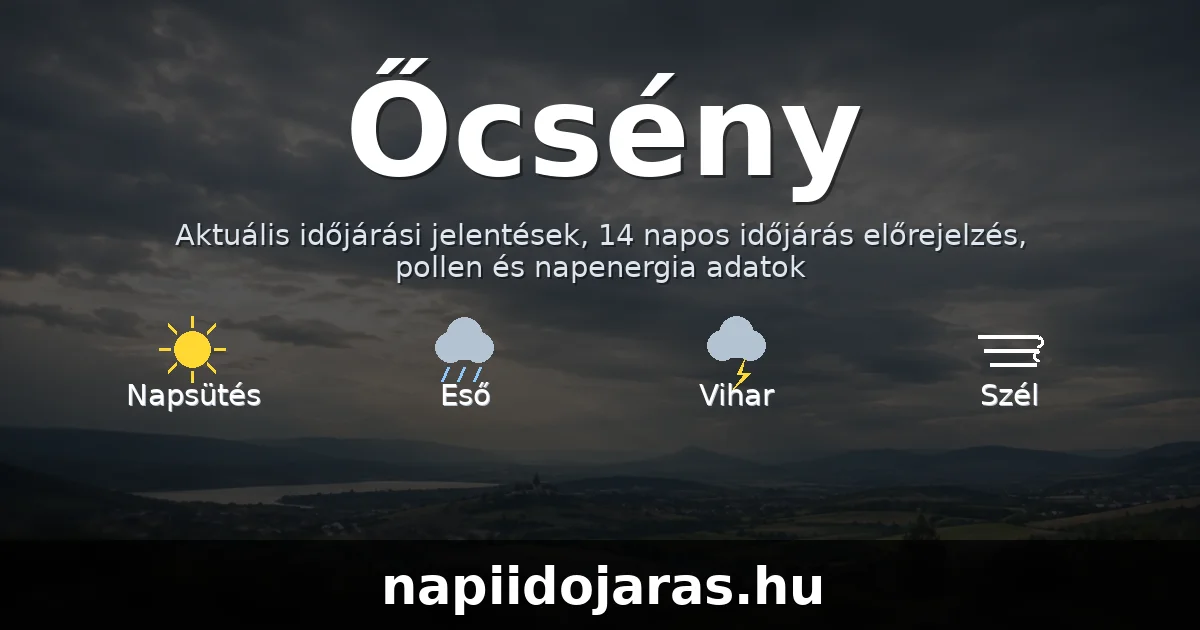 Őcsény időjárás aktuális előrejelzés – napiidojaras.hu