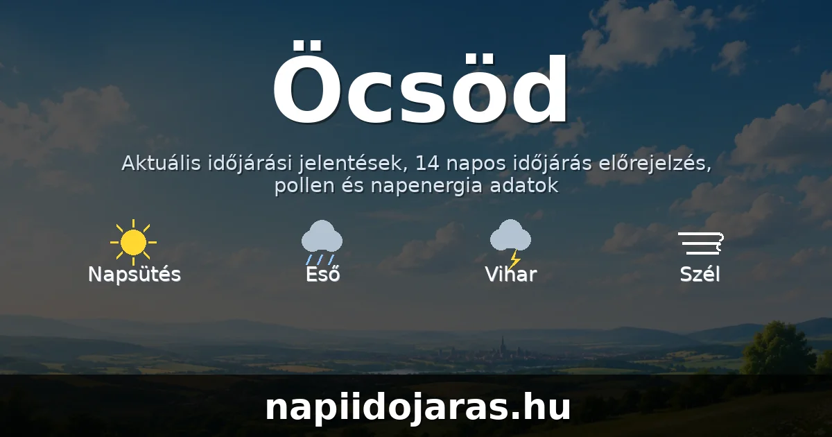 Öcsöd időjárás aktuális előrejelzés – napiidojaras.hu