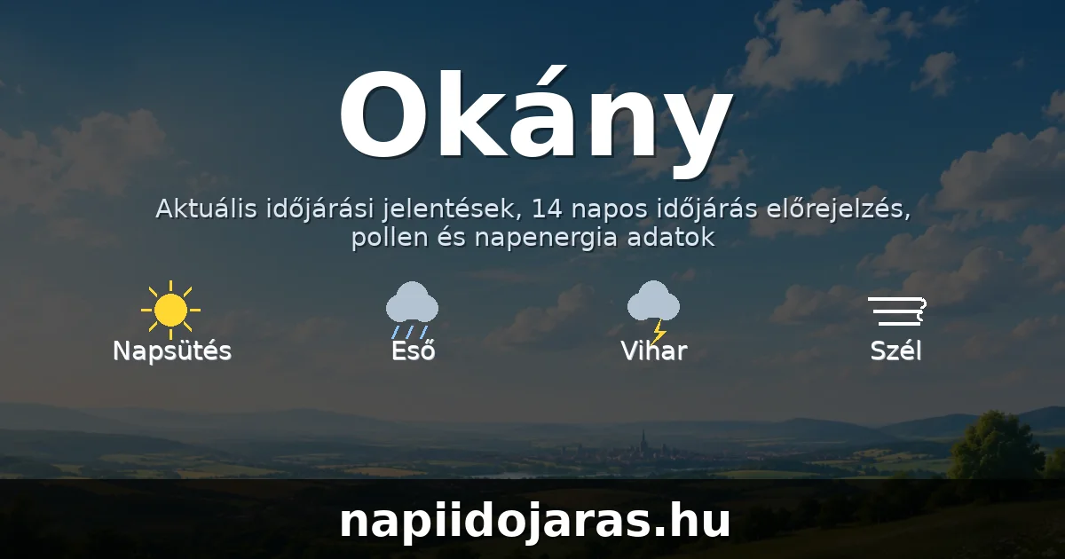 Okány időjárás aktuális előrejelzés – napiidojaras.hu
