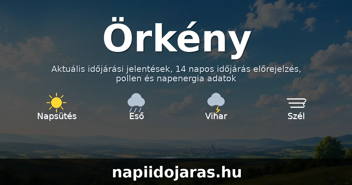 Örkény időjárás aktuális előrejelzés – napiidojaras.hu