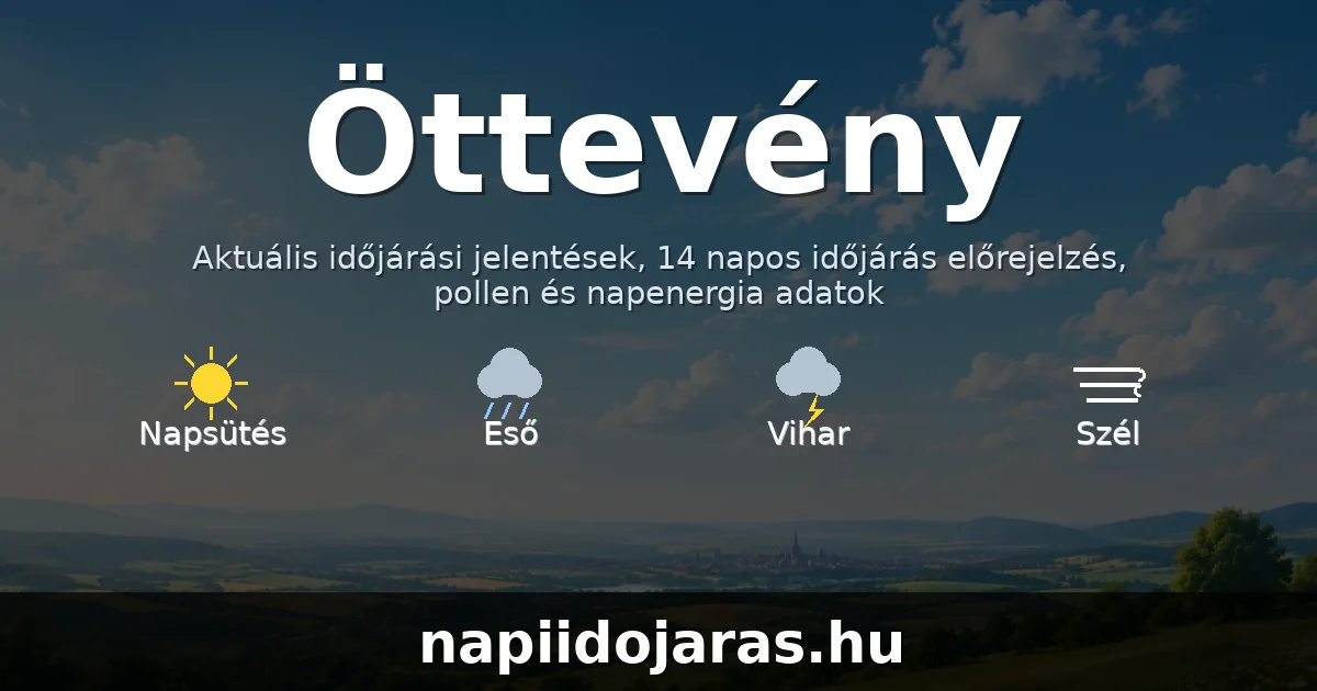 Öttevény időjárás aktuális előrejelzés – napiidojaras.hu