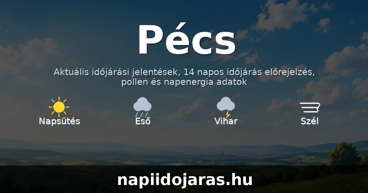 Pécs időjárás aktuális előrejelzés – napiidojaras.hu