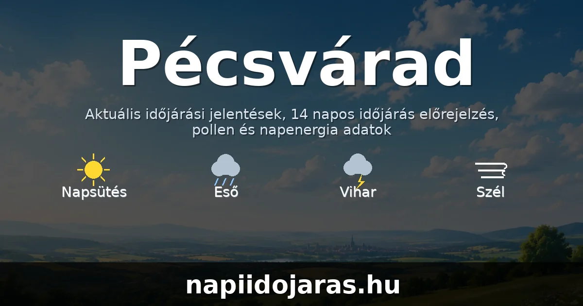 Pécsvárad időjárás aktuális előrejelzés – napiidojaras.hu