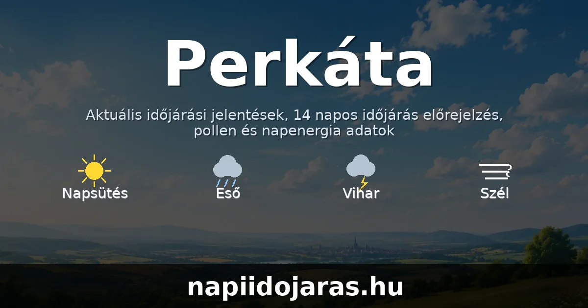 Perkáta időjárás aktuális előrejelzés – napiidojaras.hu