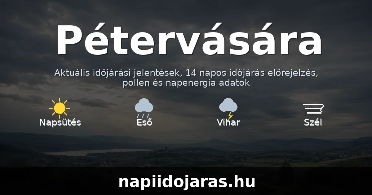 Pétervására időjárás aktuális előrejelzés – napiidojaras.hu