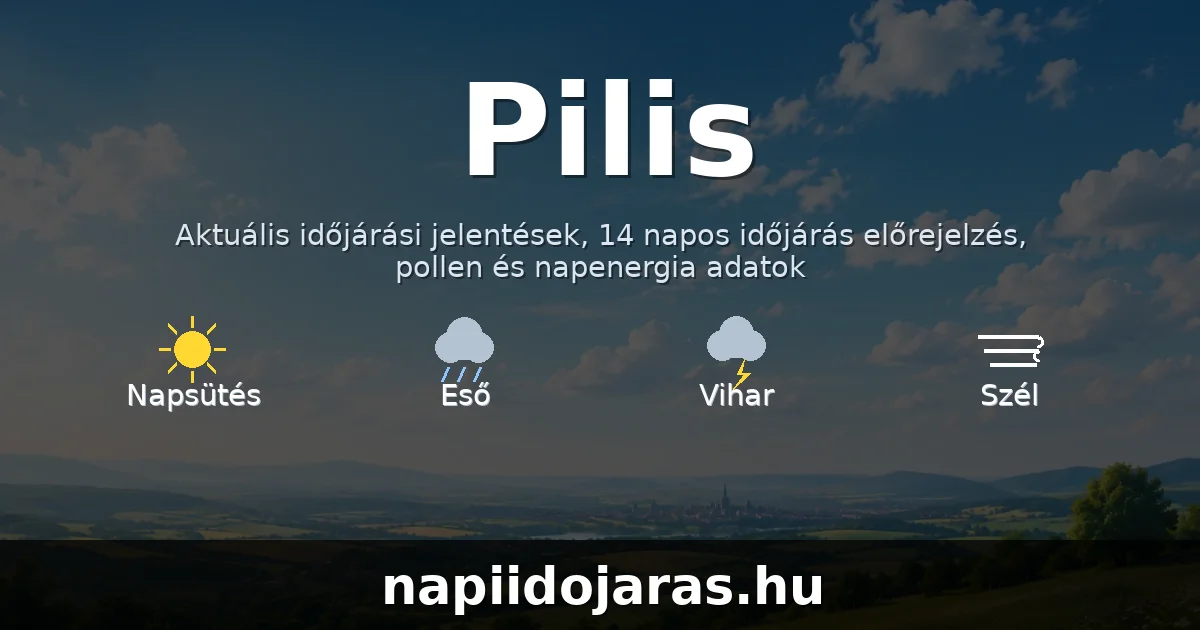 Pilis időjárás aktuális előrejelzés – napiidojaras.hu